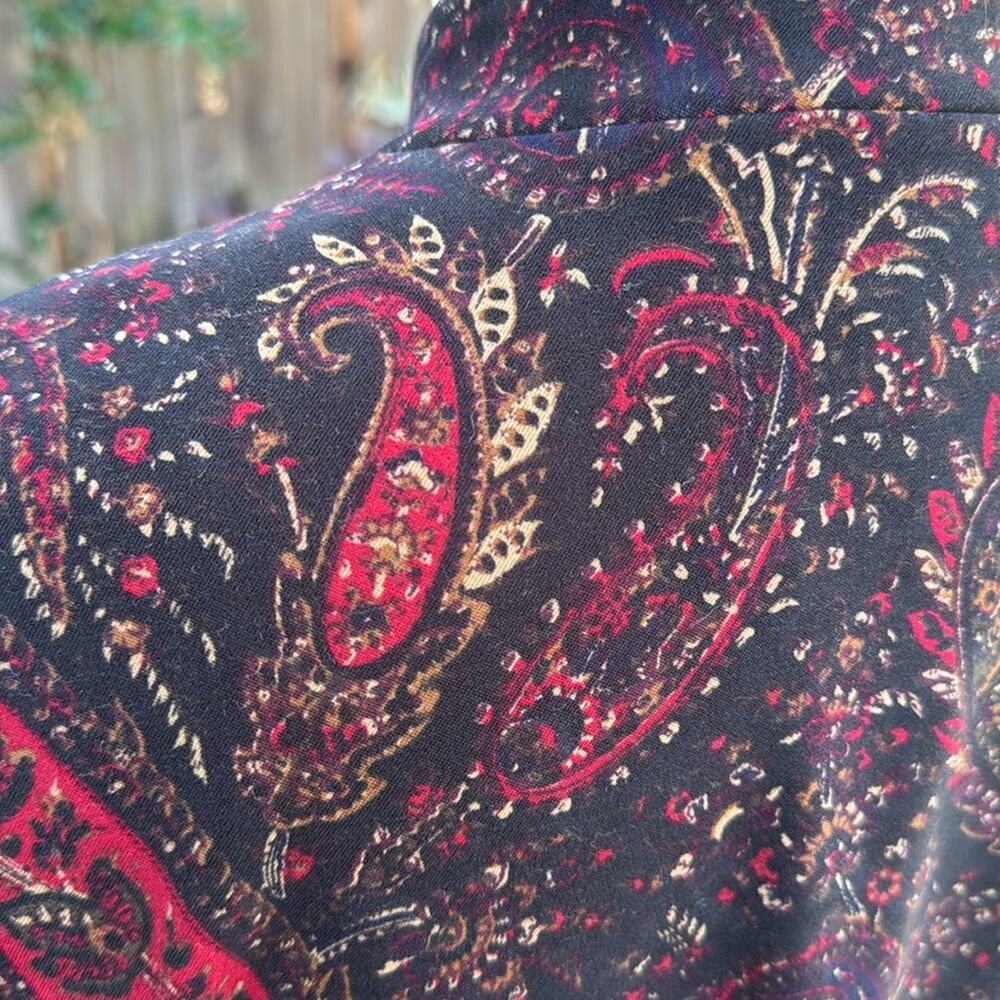 Requirements Petite Women's Blazer Floral Paisley Long Sleeve Zip PL Large - Picture 5 of 9